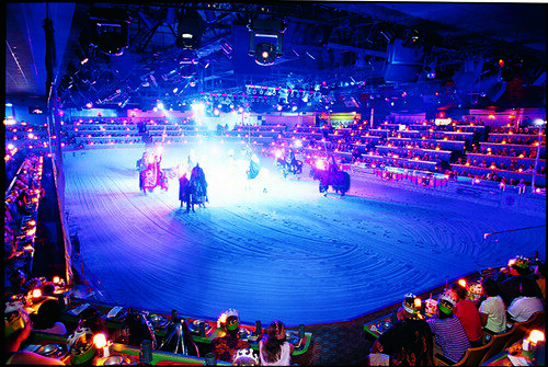 Interior of Medieval Times dinner show.